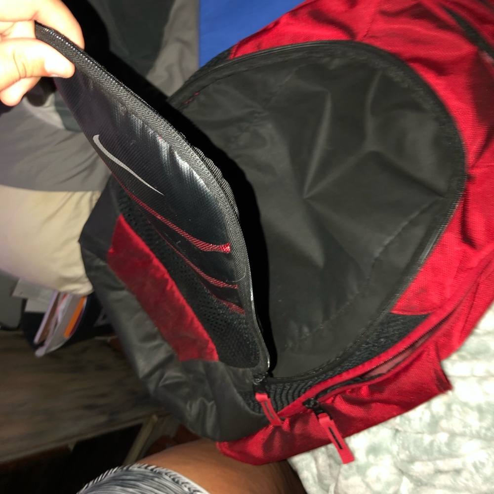 Red NIKE AIR MAX bag great for BTS season!!!